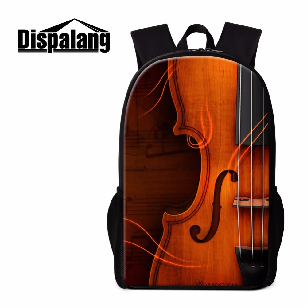 Dispalang Art Backpack for Children Primary Students School Bookbag Violin Guitar Print Schoolbg Cool Bookbag for Girls Mochilas bookbags-for-girls : image Dispalang Art Backpack for Children Primary Students School Bookbag Violin Guitar Print Schoolbg Cool Bookbag for Girls Mochilas bookbags-for-girls