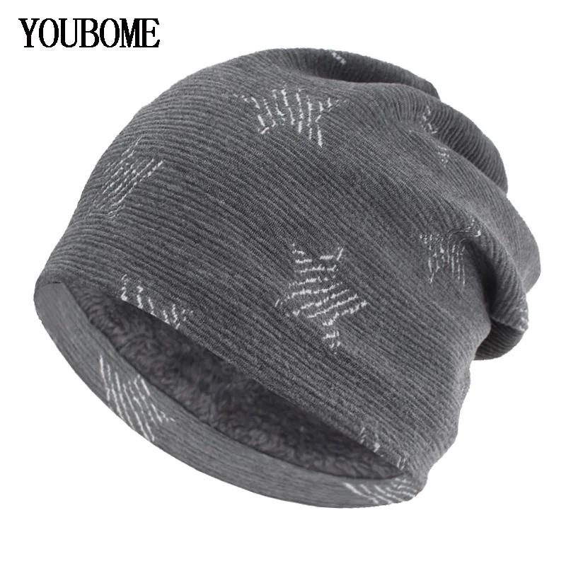 YOUBOME Модная трикотажная шляпа для женщин Skullies Beanies Зимние шапки мужчин маска