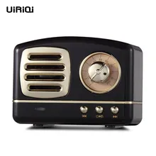 Altavoz Bluetooth UiRiQi, Mini altavoz inalámbrico Vintage, Retro, bajo pesado, estéreo, sonido envolvente, HiFi, efectos TF, USB, AUX Radio BT