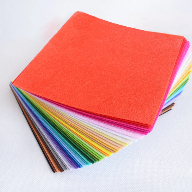 

40pcs DIY Handmade Sewing Felt Cloth Polyester Felt Fabric Cloth Home Decor Material Mix 40 Colors Manual Craft Supplies