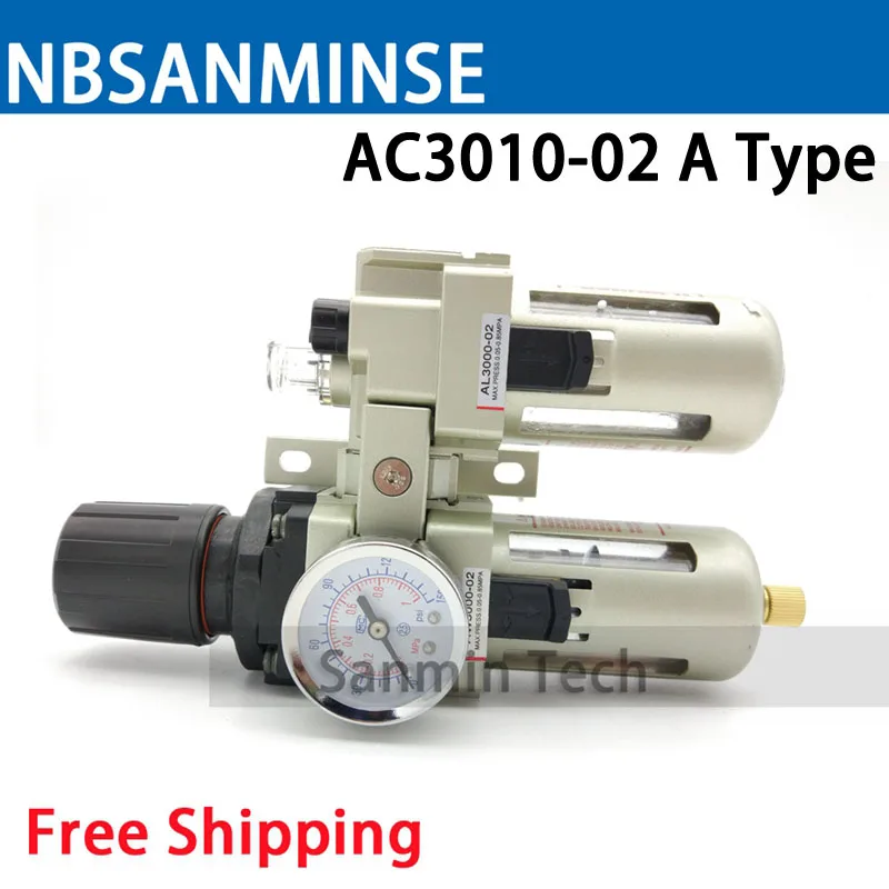 NBSANMINSE Air Compressor AC 2010 1/8 1/4 3/8 1/2 3/4 1 Oil Water Separator Regulator Trap Filter Airbrush Pneumatic Components NBSANMINSE Air Compressor AC 2010 1/8 1/4 3/8 1/2 3/4 1 Oil Water Separator Regulator Trap Filter Airbrush Pneumatic Components