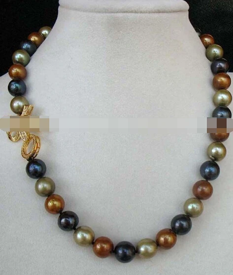 

~~ 11.25 BIGGER! freshwater pearl round 10-11mm AA necklace 18" Discount 35%