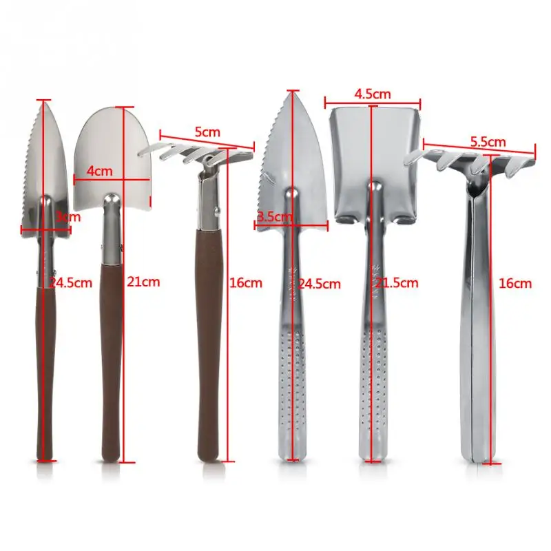 3 шт./компл. Лопата, грабли пластик/нержавеющая сталь Ручка садовые инструменты для растений детские игрушечные садовые инструменты