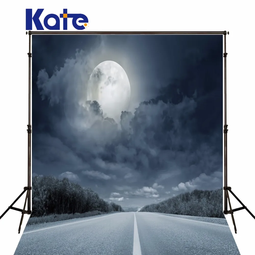 

Kate christmas backdrops photography road night moon cloud backgrounds for photo shoot for baby