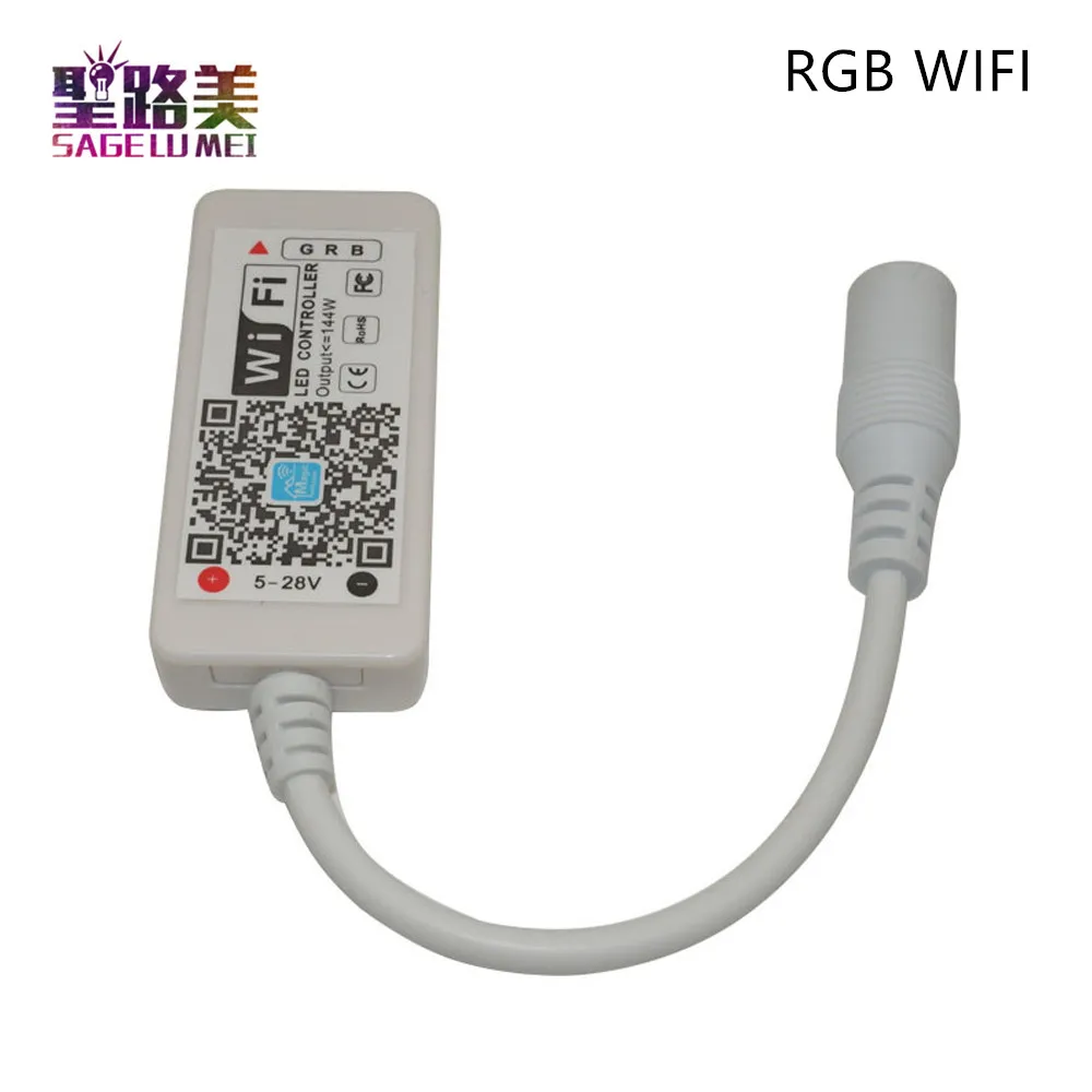 

DC12-24V MINI WIFI RGB/RGBW /RGBCW led Timer controller IR RF remote Music controller By Alexa Google Home Phone WIFI controller