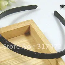 20 шт./партия Блестящий черный блестящий порошок ободок для волос бант повязка на голову