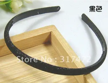 

20pcs/lot Shining Black Glitter Powder Hair hOOP Hair Bow Headband