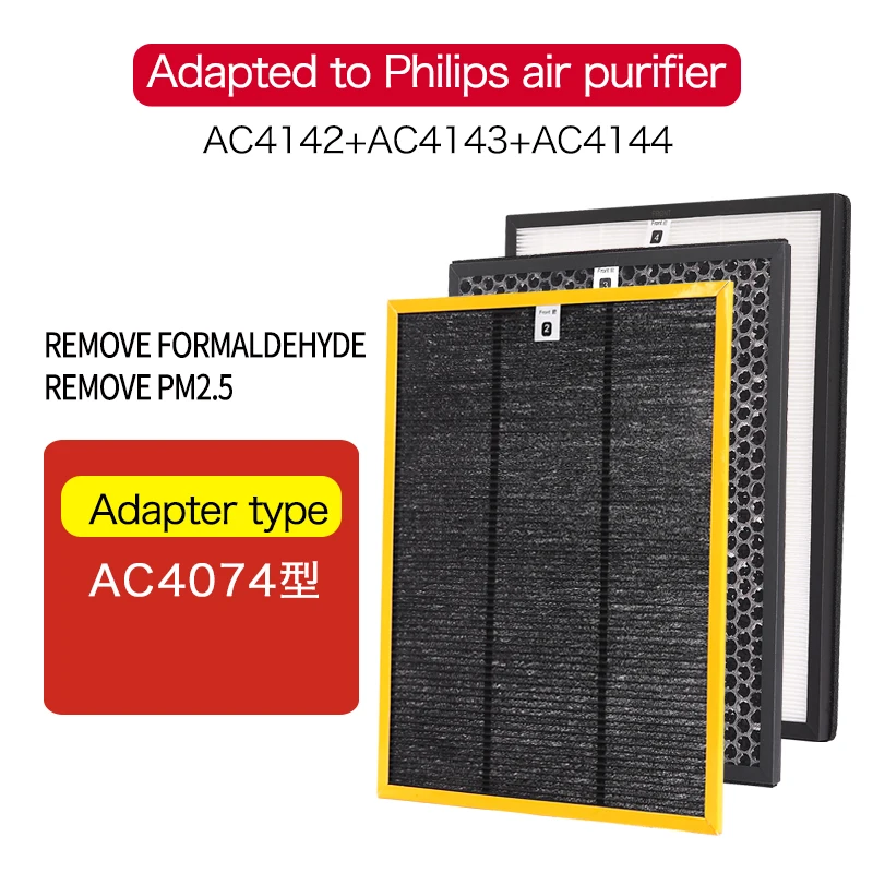 

3PCS Filter Wick Replace Parts AC4142+43+44 for Philips AC4074 Filter Efficient Removal of Smog and Formaldehyde Air Purifier