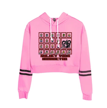 

Stranger Things Hoodie Pullovers Women Autumn Long Sleeve Black Short Sweatshirt Ladies Hoodies Casual Kawaii Korean Crop Top
