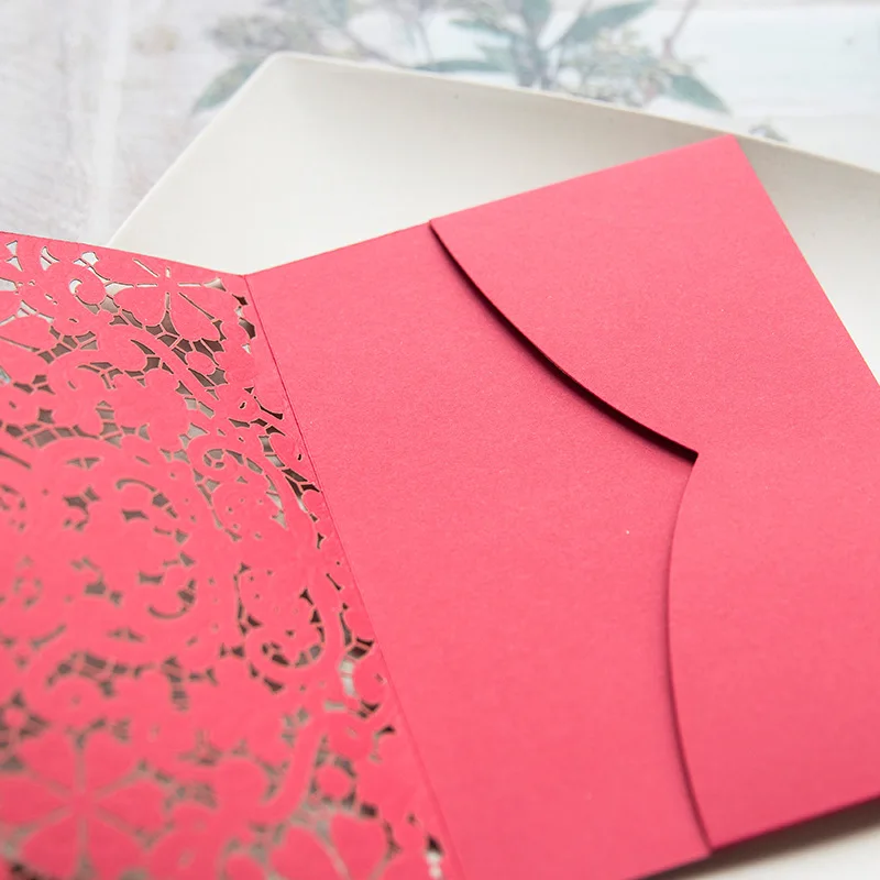Королевский синий розовый красный золотая лазерная резка свадебные приглашения Стразы 50 шт вечерние украшения Винтажные свадебные открытки приглашения