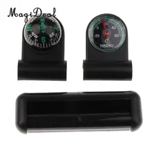 MagiDeal Регулируемый 2 в 1 съемный автомобильный компас и термометр клейкий Фургон Грузовик Лодка для кемпинга Пешие прогулки путешествия поставка