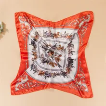 2016 New Women Silk Scarf Classical Printed Scarve Female Tartan Echarpes Pure Scarves Foulard Fj007