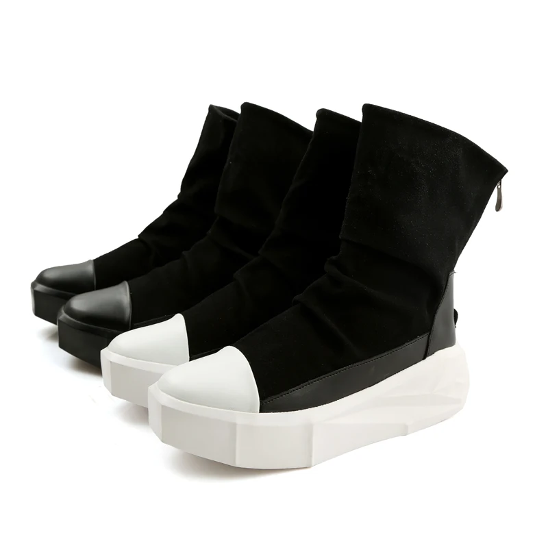 zeeohh New High Top Men Shoes Flats Slip On Casual Shoes Male Shoes Comfortable Man Trainers Zapatillas Hombre