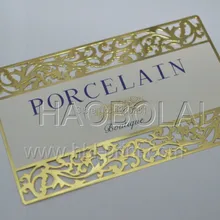 Персонализированные золотые металлические визитки