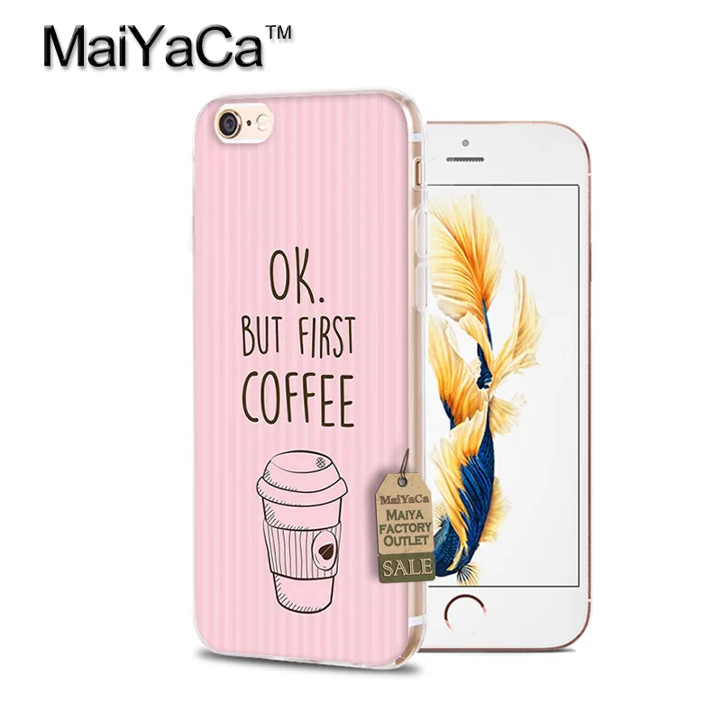 Чехол Ok But First Coffee для iphone 12 7 6 X XR XS MAX чехол книжка 6s plus 6splus 8 8plus|case for iphone|phone casescase |