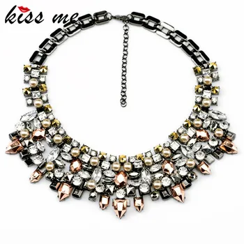 

New Styles 2017 Statement Fashion Women Jewelry Antique Gold Color Pendant Necklace