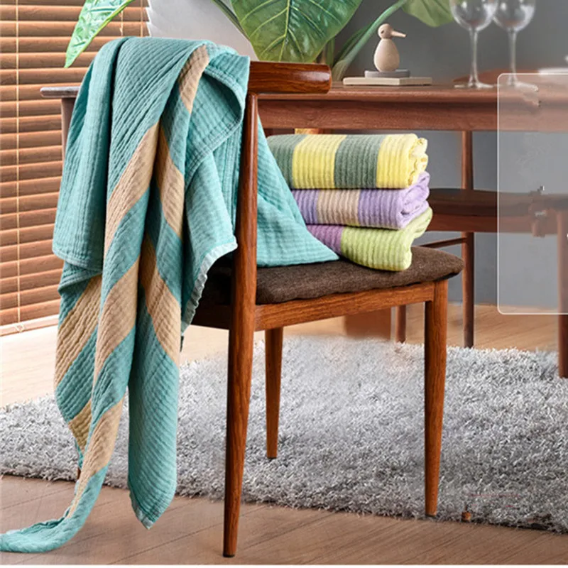 Bright Color Sporty Style 100 Cotton Summer Blankets/Quilts Skin