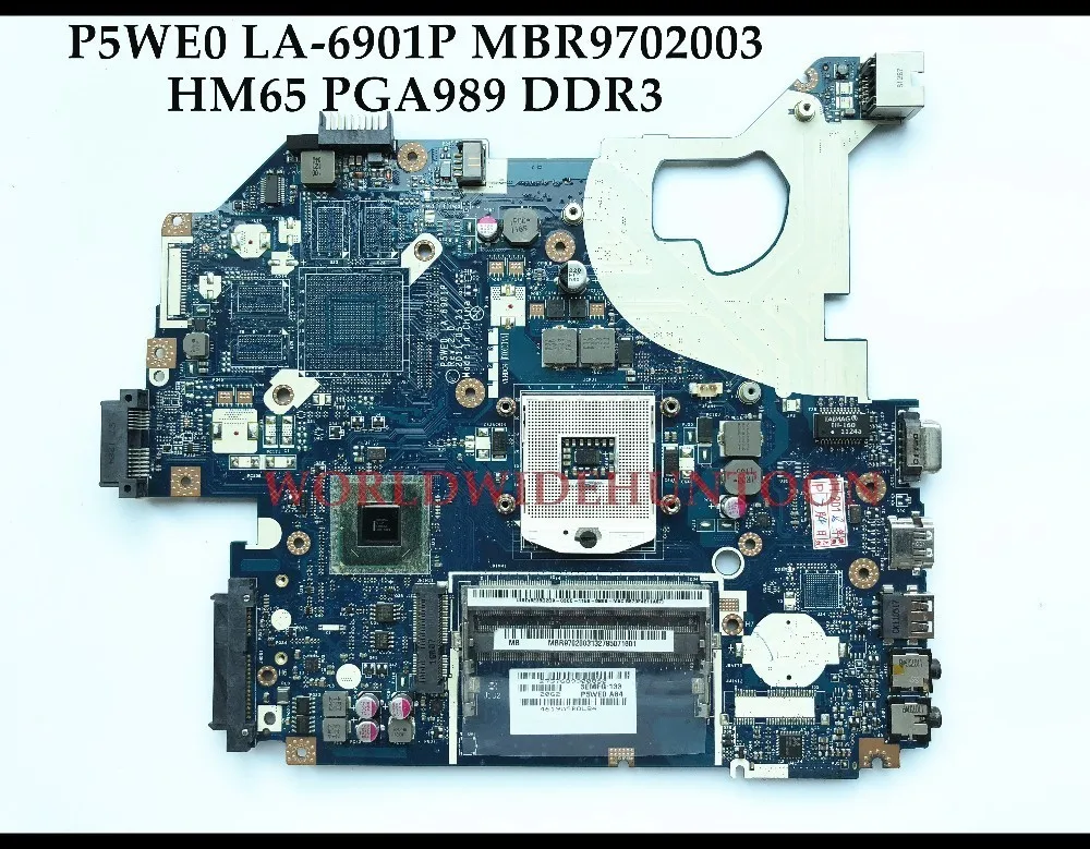 Материнская плата P5WE0 для ноутбуков ACER Aspire 5750 5750G MBR9702003 HM65 PGA989 DDR3 100% тестирование