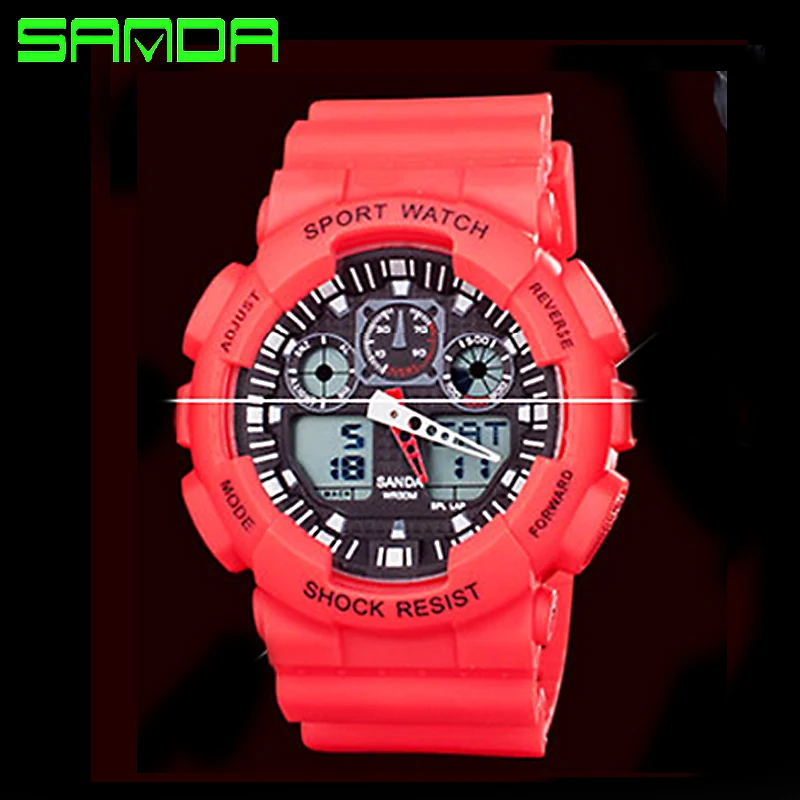 SANDA Fashion font b Watch b font Men G Style Shock LED Sports Military font b SANDA Fashion font b Watch b font Men G Style Shock LED Sports Military font b