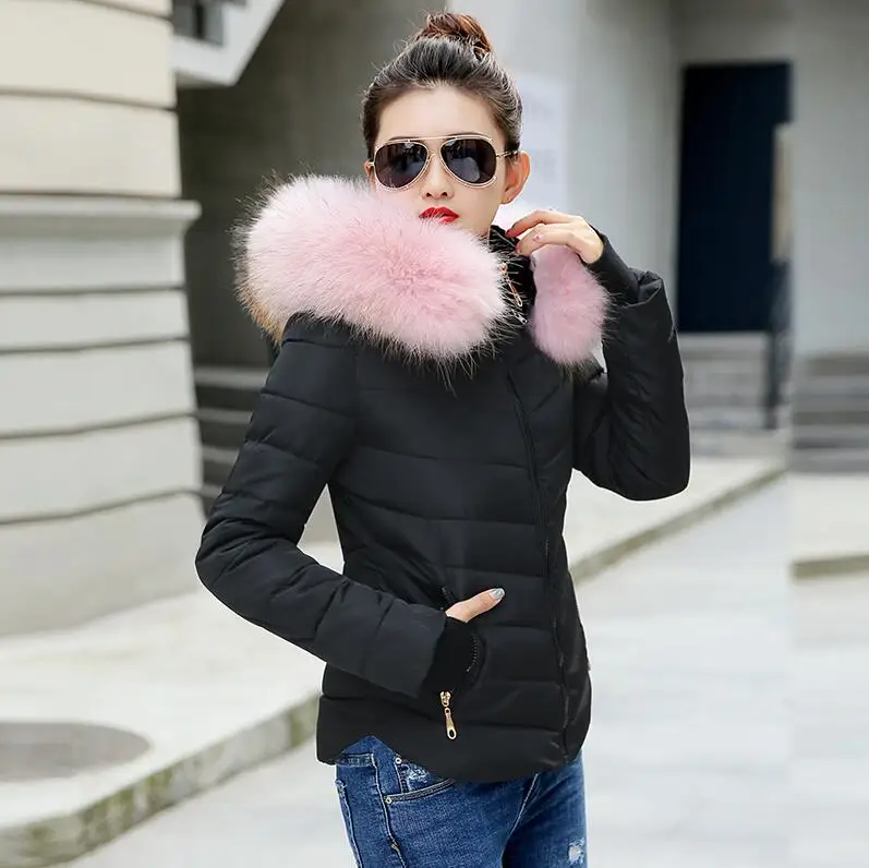 warmest winter coats for women Female Warm Winter Jacket 2020 Fashion Women Hooded Fur collar Down Cotton Coat Solid color Slim Large size Female Coat Leather Jackets Coats & Jackets