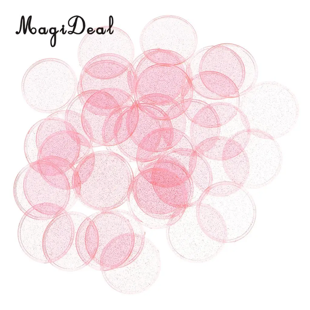 MagiDeal 40Pcs Plastic Count Bingo Chips Markers for Bingo Game Cards Party Fun Family Club Games Supplies Accessory