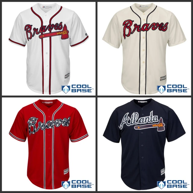 Authentic Youth/kids atlanta braves jersey cheap Stitched boys atlanta  braves baseball Jerseys/shirt White/Beige/Red/Blue _ - AliExpress Mobile