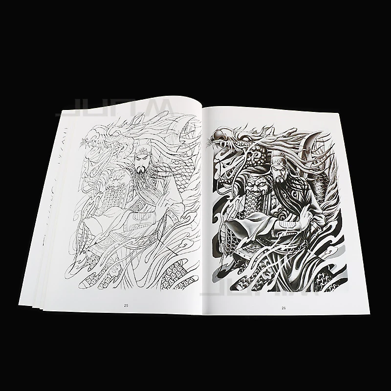 А4 большая картина тату книга цветной эскиз контрастный цвет Миф Легенда персонаж история изображение человеческое тату искусство 42 страницы