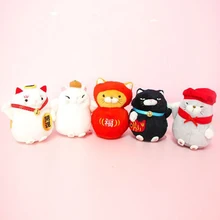 1 шт. милый счастливый кот плюшевая подушка мультфильм животное кукла-плюшевый Кот плюшевые игрушки для детей подарок