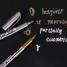 Металлический маркер золото серебро 1,5 мм перманентные краски ручки для стекла металлические маркеры для ткани ручки ручка для рукоделия художественная краска