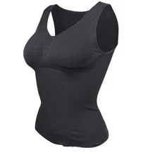 2017 Plus Size Bra Tank Top Women Body Shaper Removable Shaper Underwear Slimming Vest Corset Shape