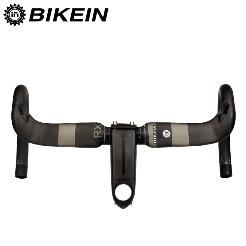 

BIKEIN - 1 Set High Quality Ultralight Carbon Road Bike Handlebar Bent Bar 400/420/440mm Stem 28.6/31.8mm Cycling Bicycle Parts