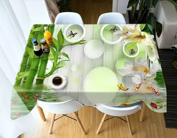 

Tablecloth in the kitchen Waterproof 3D rectangular table cloths coffee round table covers Customized size Cushion cover