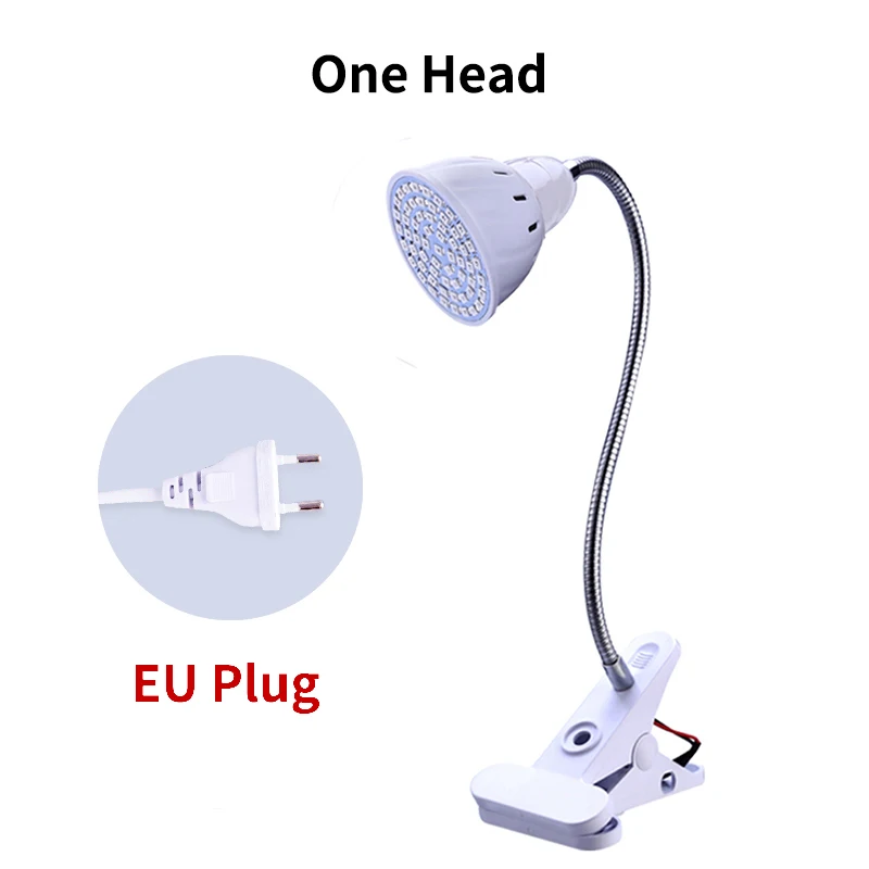 One head -EU Plug Goodland Phyto лампа полный спектр светодиодный светильник для выращивания E27 лампа для растений фитолампа для комнатных саженцев цветок фитолампия для выращивания тентов коробка - Испускаемый цвет: One head -EU Plug