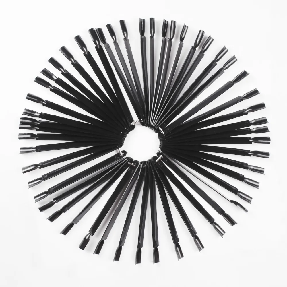 

Finger Angel 50Tips/Set Fan-Shaped Nail Art Display with Ring Handle Clear Chart for Polish Gel Fake Nial Display Tool