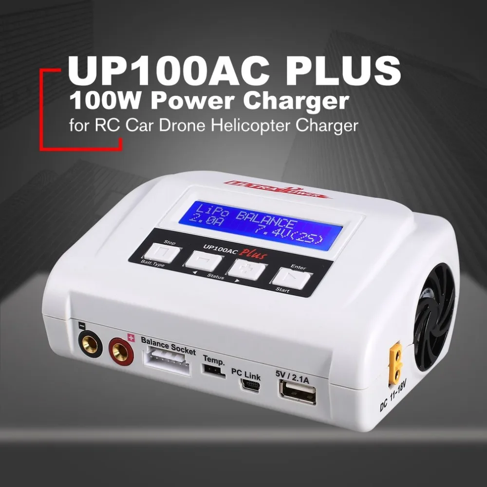 Ультра мощность UP100AC 100 Вт LiIo/LiPo/LiFe/LiHv мощность баланс зарядного устройства зарядное устройство/Dis зарядное устройство ЖК-дисплей для RC Радиоуправляемый автомобиль вертолет ht