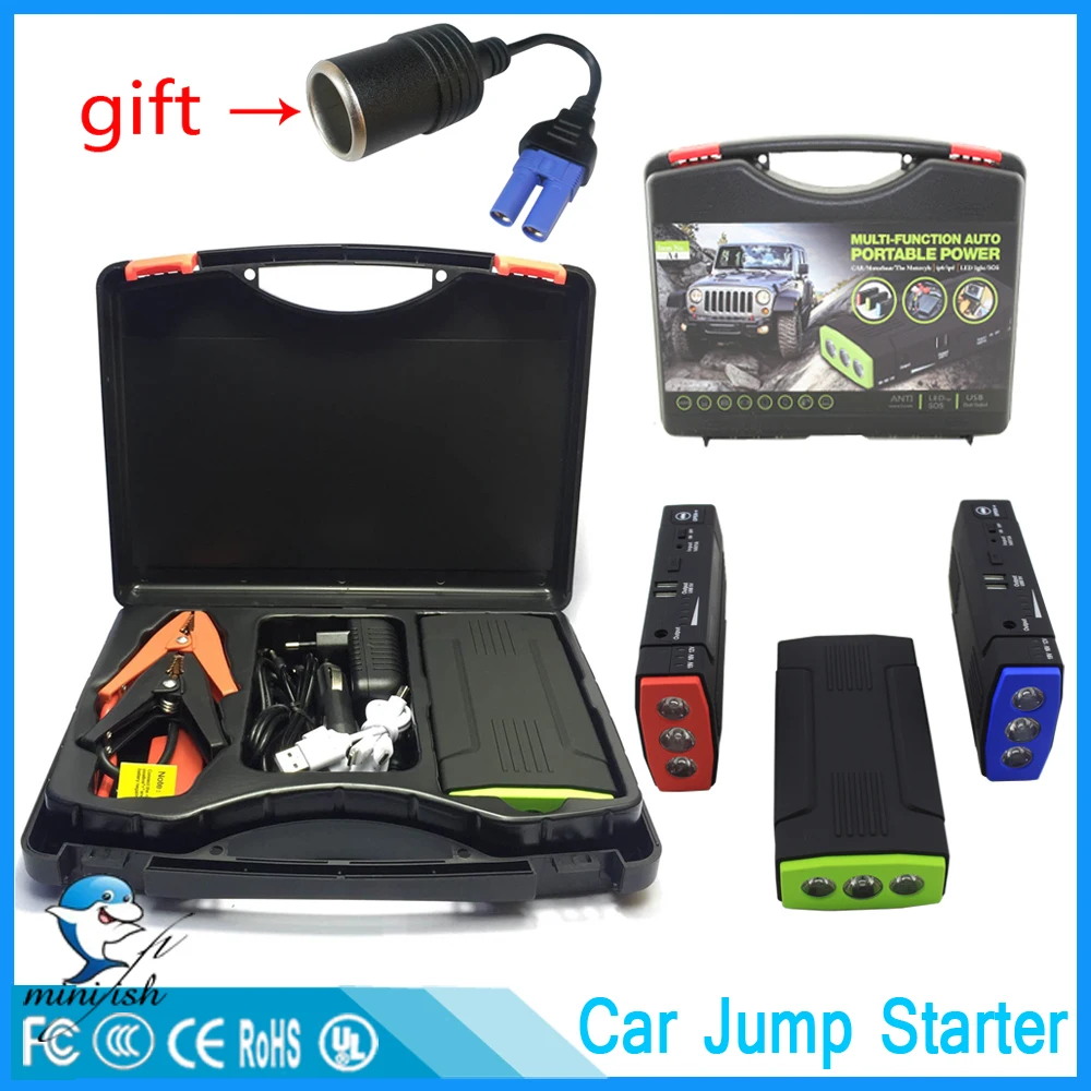 Promotion Multi-Function Mini Portable Emergency Battery Charger Car Jump Starter 68000mAh Booster Power Bank Starting Device