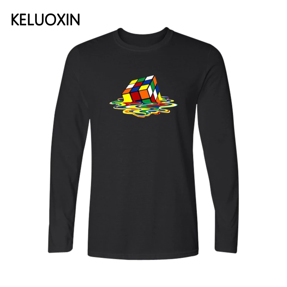 N18890912 Melted Cube T Shirt For Men Women Long Sleeve T Shirt XXS
