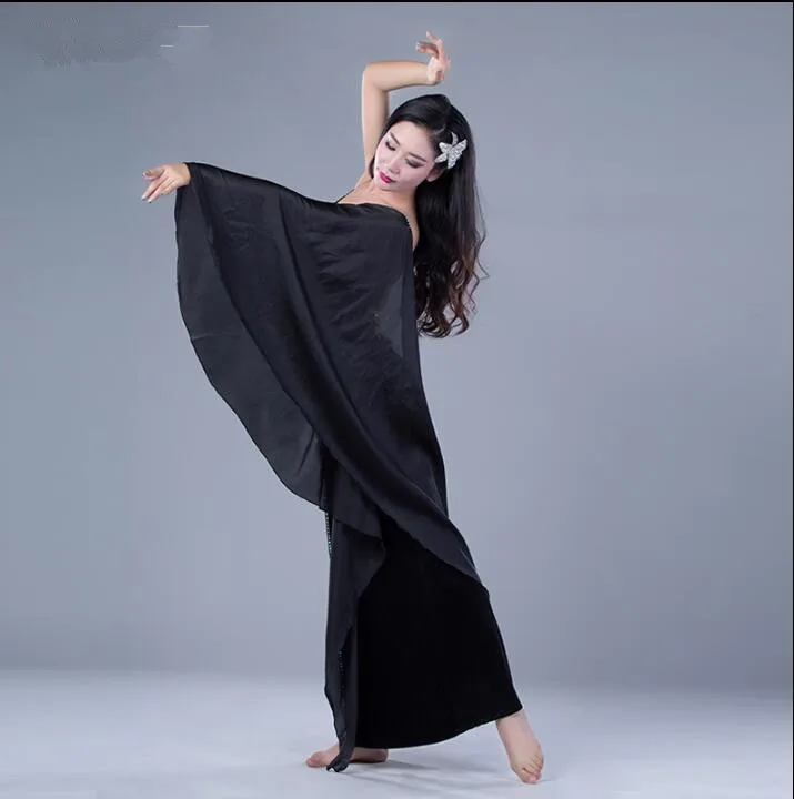 Длинное платье с рукавами крыльями красное черное зеленое|oriental dance costumes|oriental
