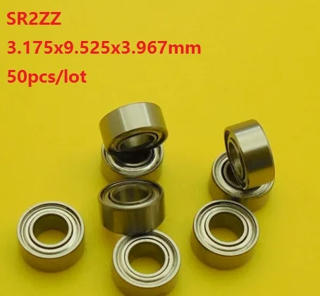 50 шт./лот SR2ZZ SR2 подшипников ZZ 1/" x 3/8" x 5/3" дюймовый Нержавеющая сталь шариковый Подшипник Миниатюрный подшипник 3,175x9,525x3,967 мм SR2Z R2ZZ