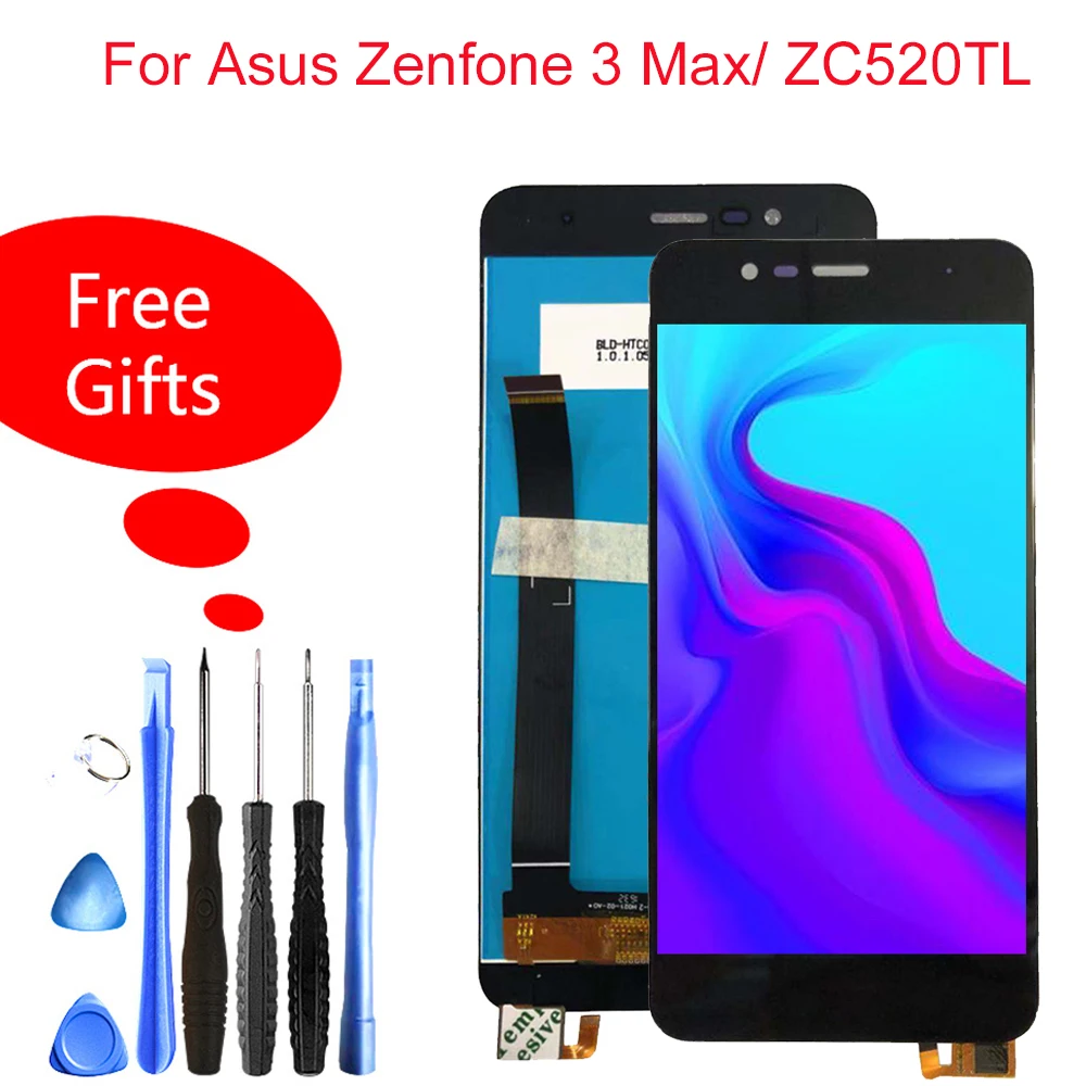 

Quality Display For Asus Zenfone 3 Max ZC520TL LCD Touch Screen Digitizer Assembly X008D For ASUS ZC520TL Lcd