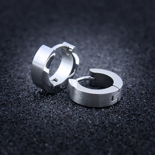 Colored Hoop Earrings Gold Silver For Men Women Colored Hoop Earrings Gold Silver For Men Women Stainless Steel Small Huggie