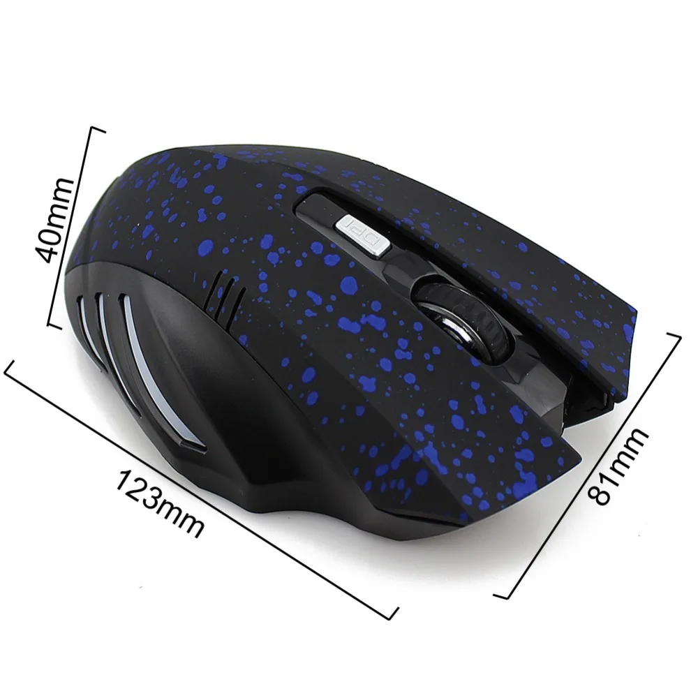 2.4GHz Wireless Mouse Computer Gaming Optical Mice Gypsophila Pattern 6D 1600DPI Game Mause With Mouse Pad For PC Laptop Gamer