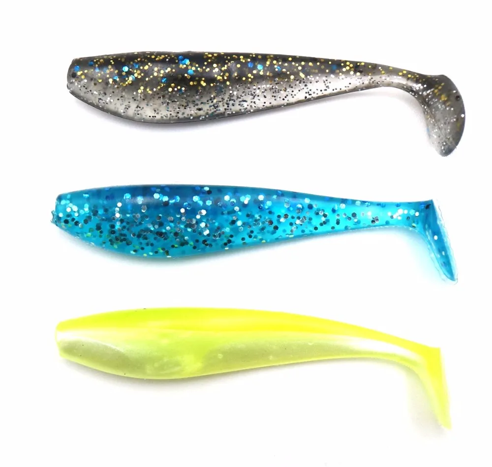 5pcs Flexible Soft Squid Lures Silicone Lure With Luminous Eyes Swimbaits Wobbler Soft Bait Artificial Bait
