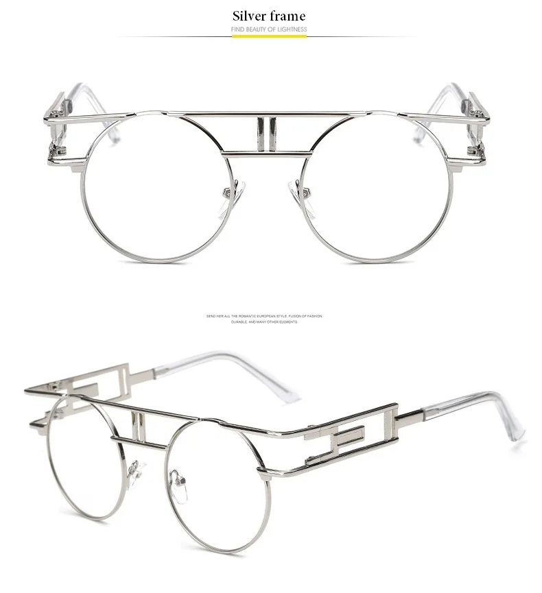 Винтажные мужские солнцезащитные очки в стиле стимпанк женские брендовые дизайнерские Винтажные Солнцезащитные очки Мужские Круглые