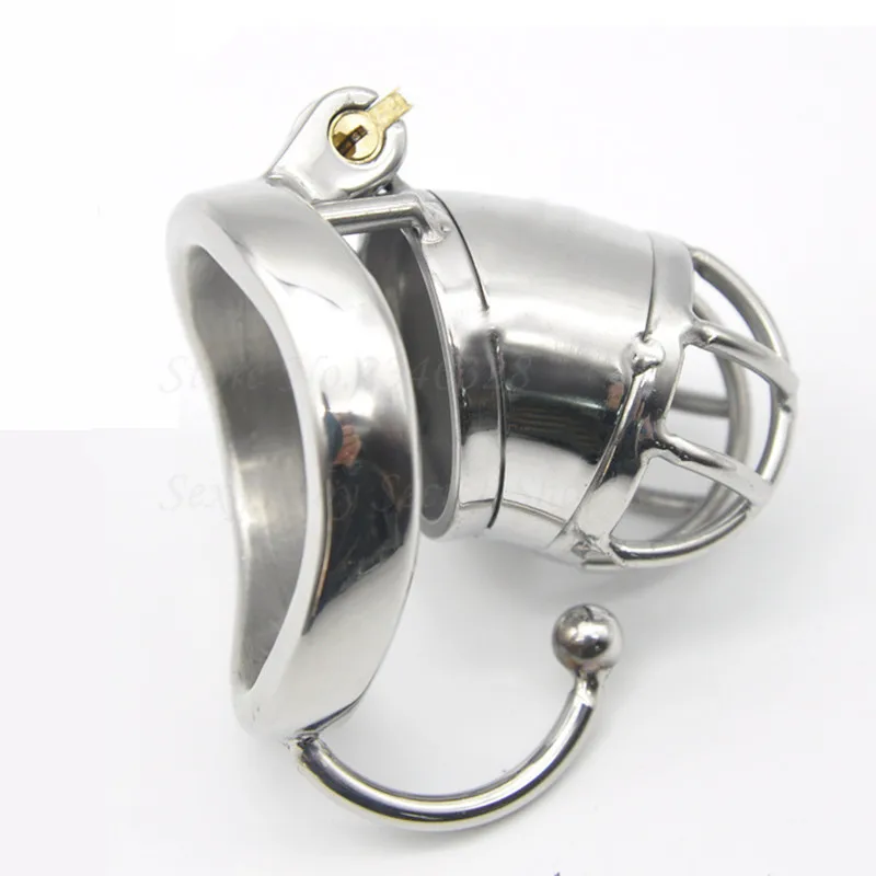304 Stainless Steel Male Chastity Devices,Cock Cage With Base Arc Ring,Penis Rings,Penis Lock,Adult Games Sex Toys For Men