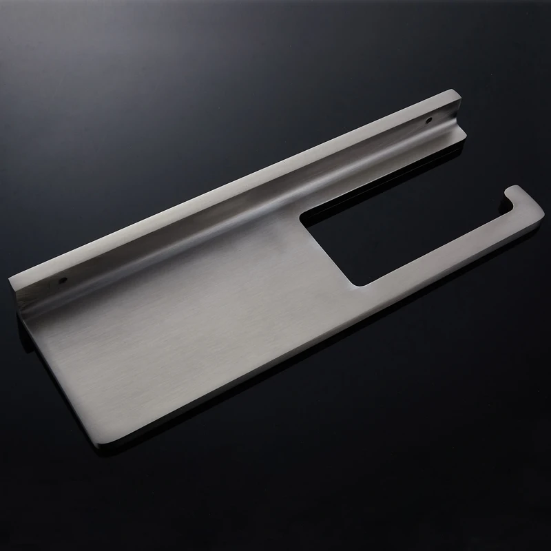 Toilet Paper Holder Shelf Black Aluminum Bathroom Toilet Tissue Roll Paper Holder Creative Paper Towel Holders Wall Mounted