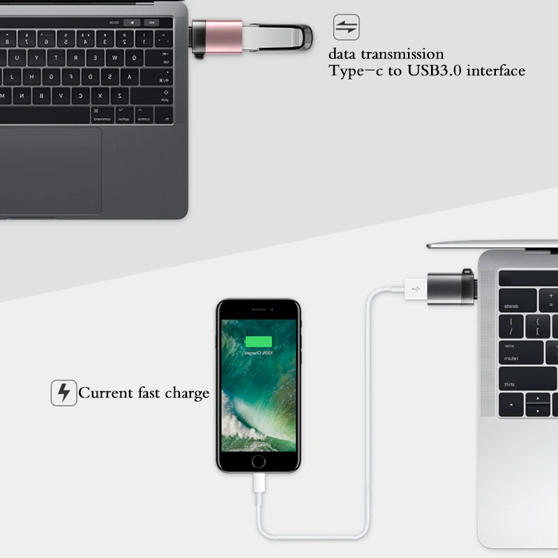 Тип C к USB 3,0 OTG кабель адаптер Тип C адаптер USB C конвертер для samsung Galaxy S9 huawei p20 MacBook USB OTG адаптер