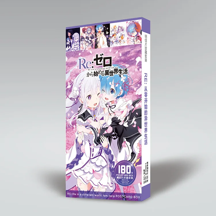 Re:Zero Начиная Жизнь в другом мире почтовая открытка Fanart наклейка для открыток