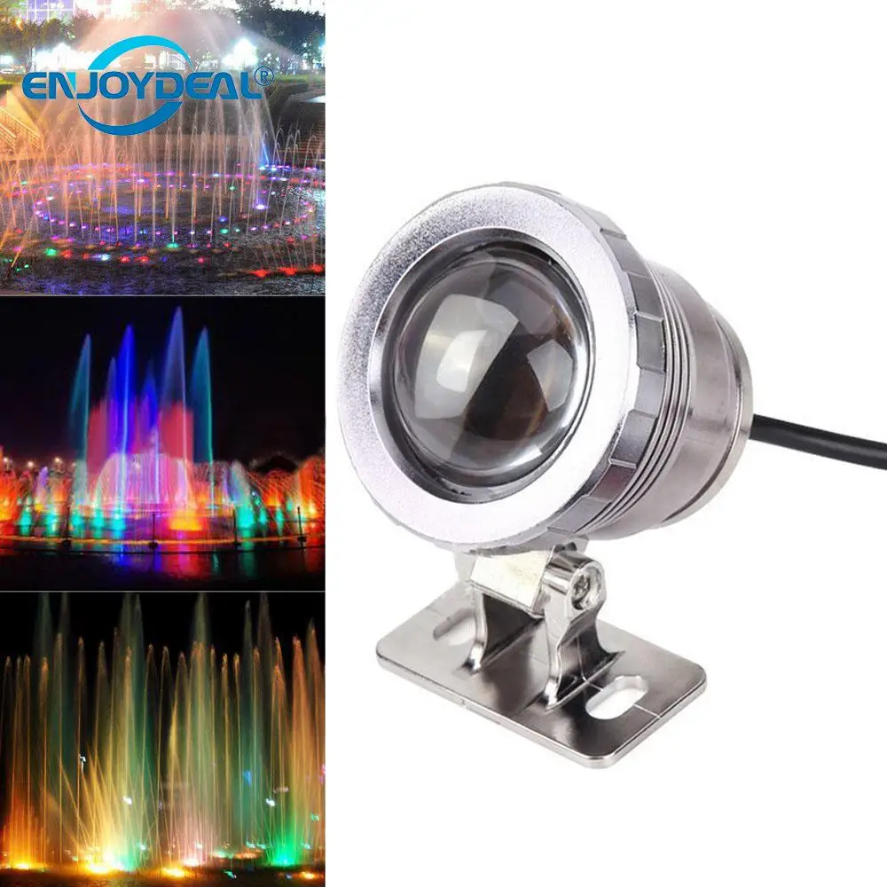 5W/10W RGB Waterproof Remote LED Light Fountain Pool Pond Spotlight Underwater 
