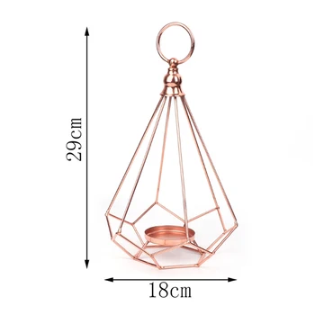

16Pieces Copper Geometry Candle Tealight Holder Wedding Table Decor